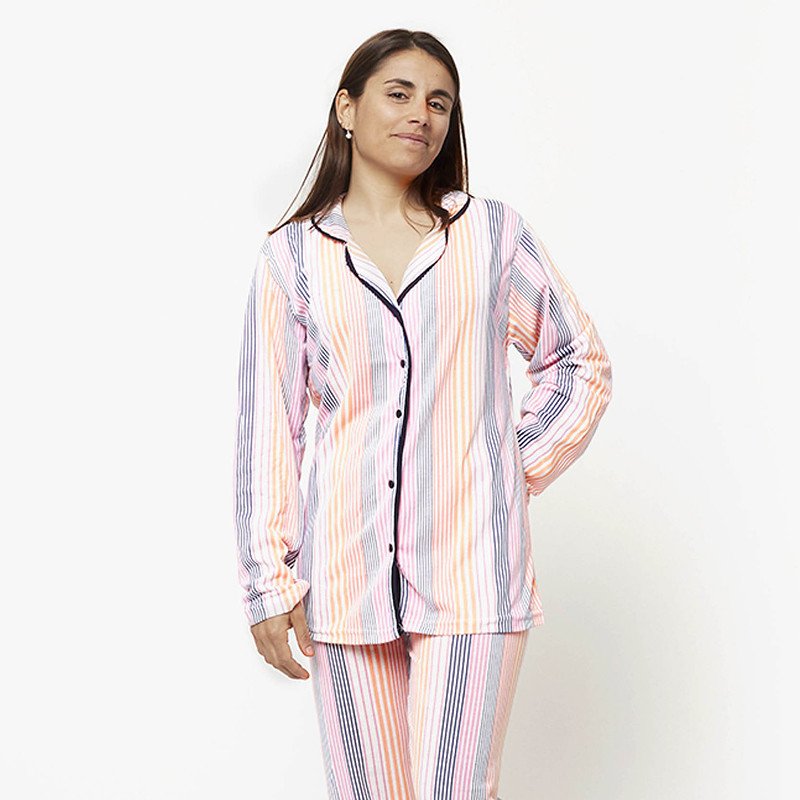 Pijama chaqueta de algodón 100%, Modelo TORINO