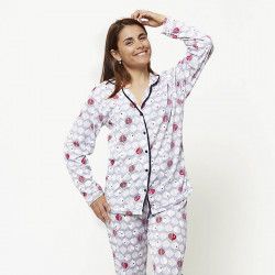 Pijama chaqueta de algodón 100%, Modelo VERONA
