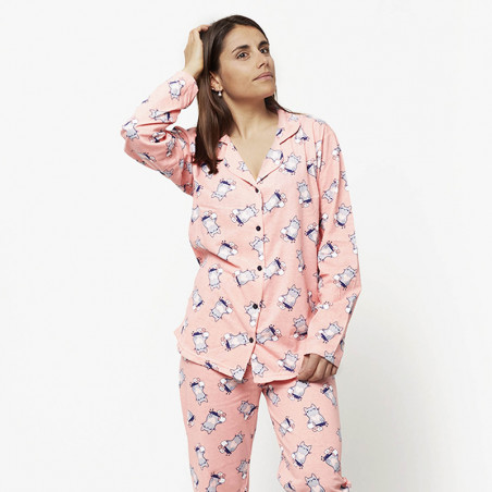 Pijama chaqueta de algodón 100%, Modelo TREVISO