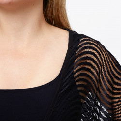 Pareo de tejido suave y agradable toques transpirables frescos y fantásticos, Modelo Corinto, detalle del cuello