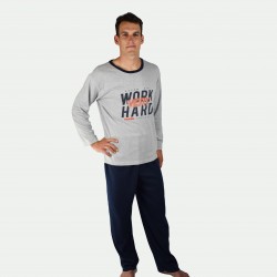 Pijama hombre bordado, algodón 100% Modelo NANCY
