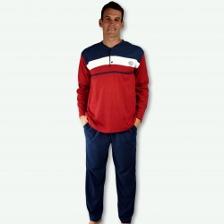 Pijama hombre bordado, algodón 100% Modelo RUAN