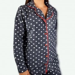 Pijama mujer polar, chaqueta y pantalón, muy suave, detalle de la chaqueta
