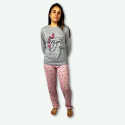 Pijama mujer estampado, primavera otoño, dibujos juveniles