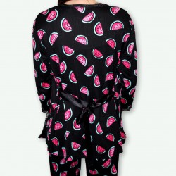 Pijama chaqueta primavera de tres piezas modelo, TORONTO, detalle de la parte posterior