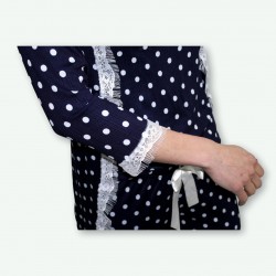 Pijama chaqueta primavera de tres piezas modelo, OTAWA, detalle de la manga