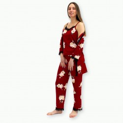 Pijama chaqueta primavera de tres piezas modelo, MONTREAL