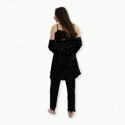 Pijama tres piezas primavera modelo HALIFAX, detalle chaqueta