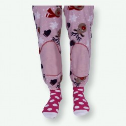 Pijama mujer bordado de invierno, tejido polar, Modelo,RENO