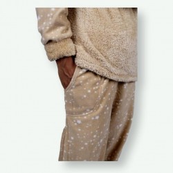 Pijama mujer bordado de invierno, tejido polar, Modelo DRIVEN