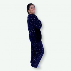 Pijama mujer bordado de invierno, tejido polar, Modelo DRIVEN