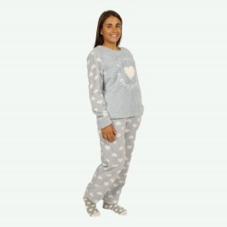 Pijama mujer bordado de invierno, tejido polar, Modelo IDEA