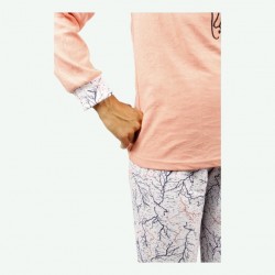 Pijama Mujer algodón. modelo Style, detalle de la manga