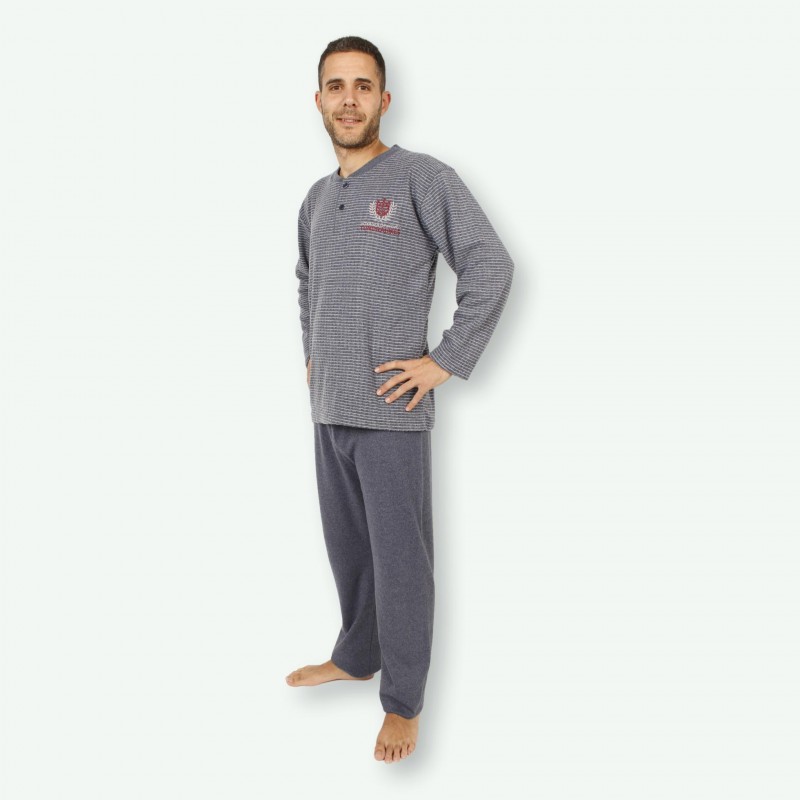 Pijama de hombre de algodón afelpado, CAIRO
