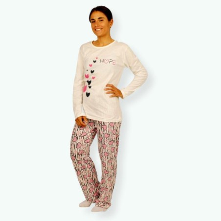 L105 -Pijama mujer algodón 100% Modelo CORAZON