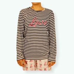 L108 -Pijama mujer algodón 100% Modelo LOVE STRIPES