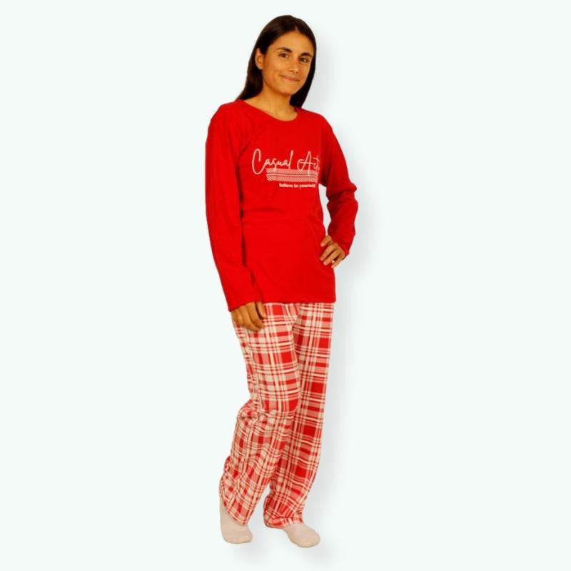 L110 -Pijama mujer algodón 100% Modelo CASUAL