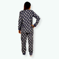 P63 -Pijama mujer polar bordado Modelo MISS YOU
